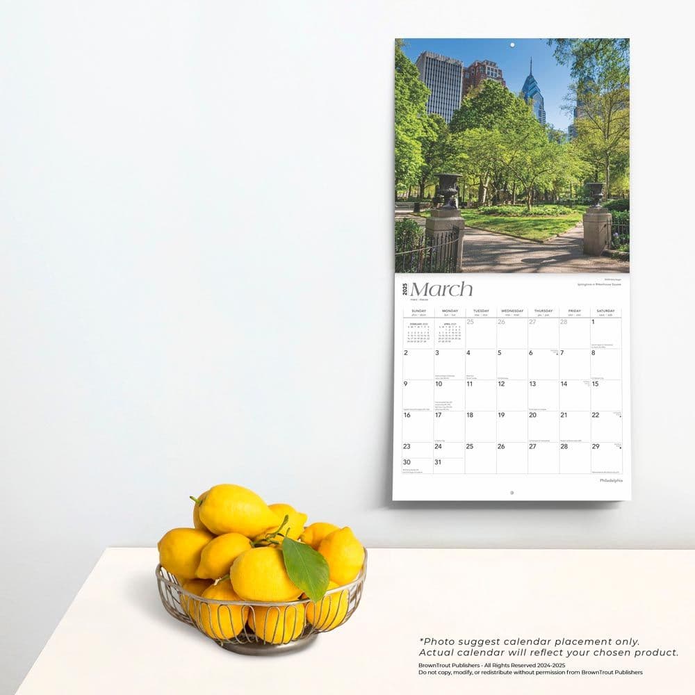 Philadelphia 2025 Wall Calendar Fourth Alternate Image