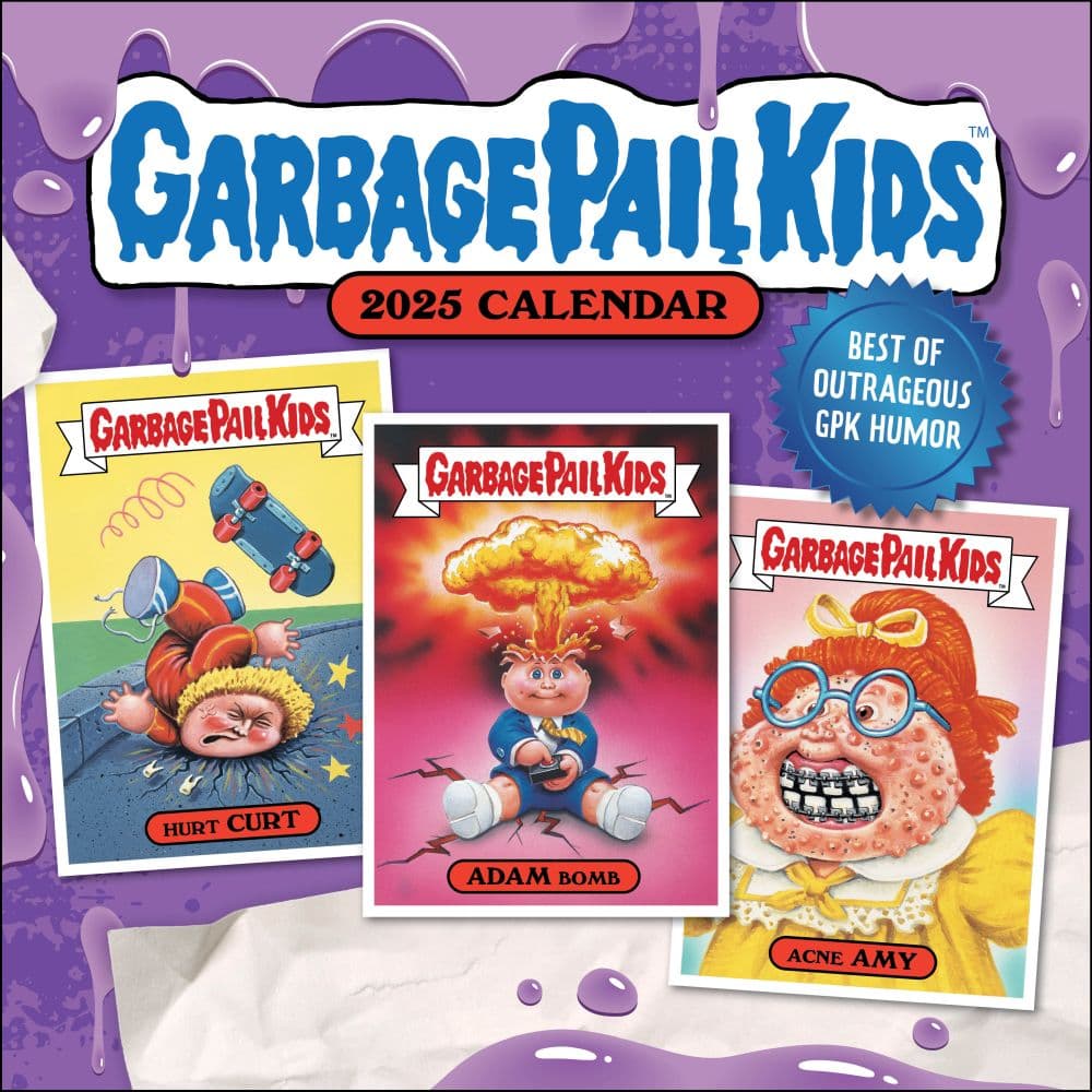 Garbage Pail Kids 2025 Wall Calendar front cover