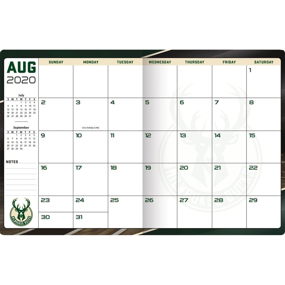 NBA Milwaukee Bucks Monthly Planner - Calendars.com