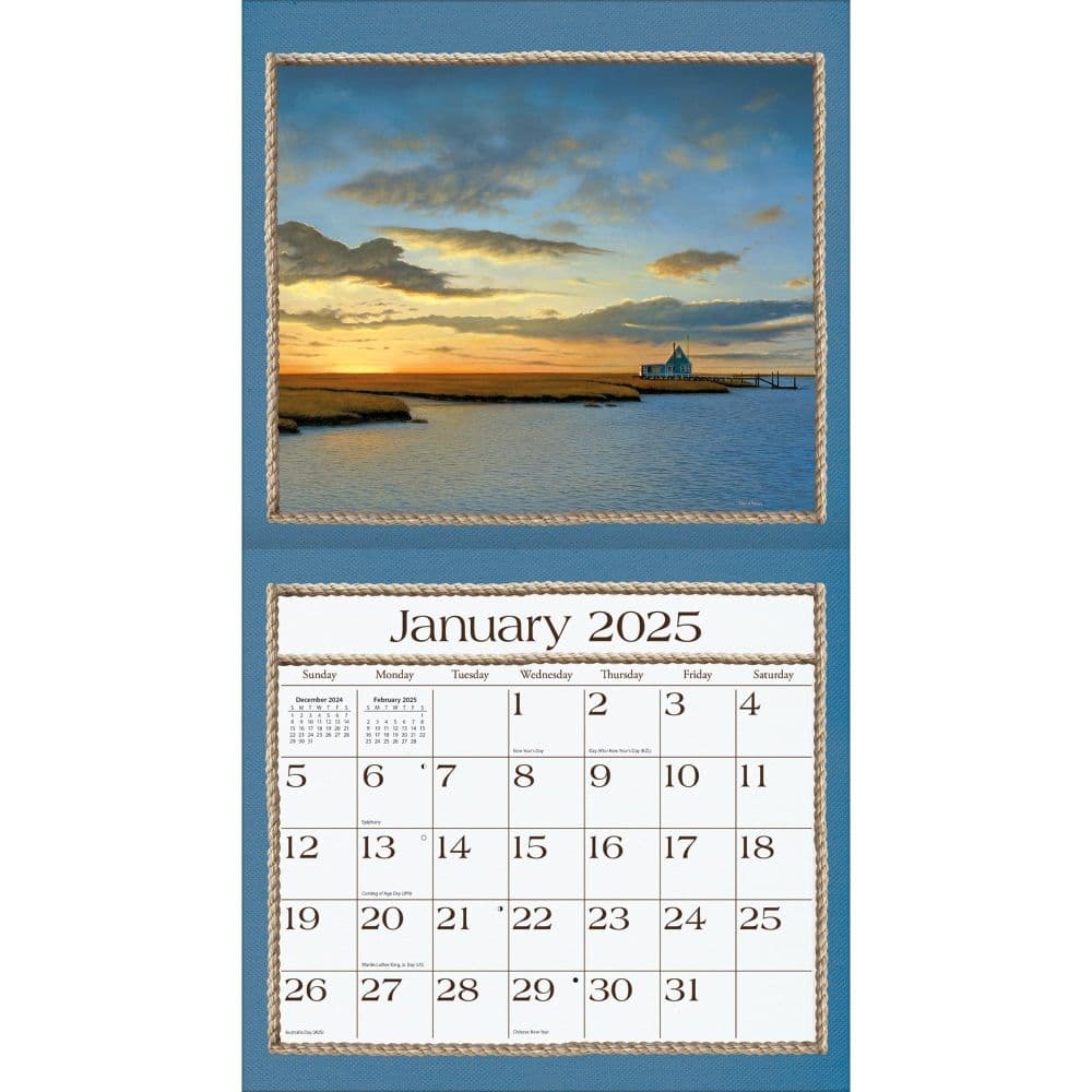 Seaside by Daniel Pollera 2025 Wall Calendar