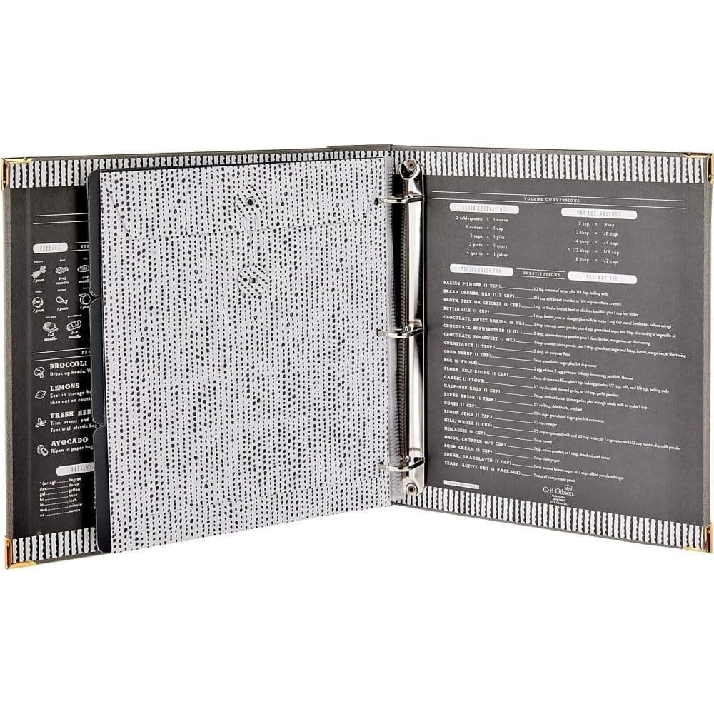 Gray Leatherette Recipe Binder Third Alternate Image