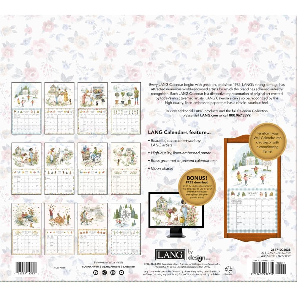Blissful Moments Special Edition 2025 Wall Calendar