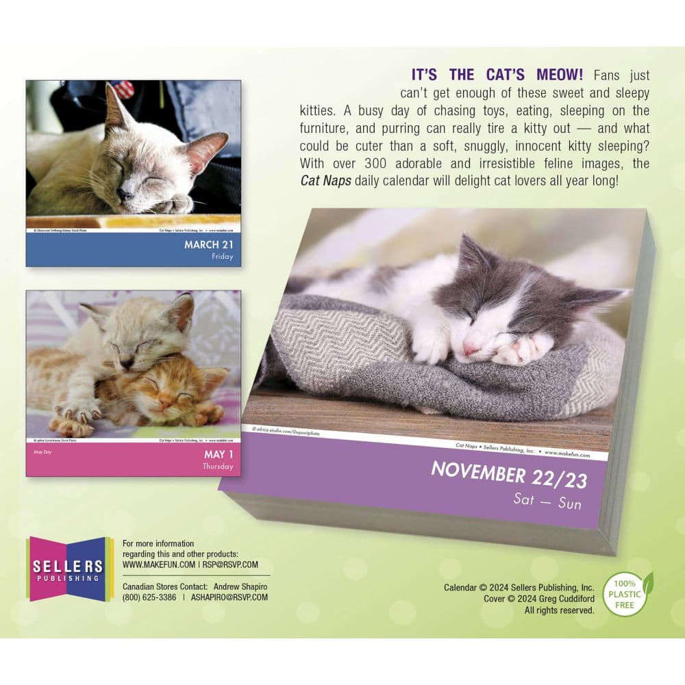 Cat Naps 2025 Desk Calendar First Alternate Image width=&quot;1000&quot; height=&quot;1000&quot;