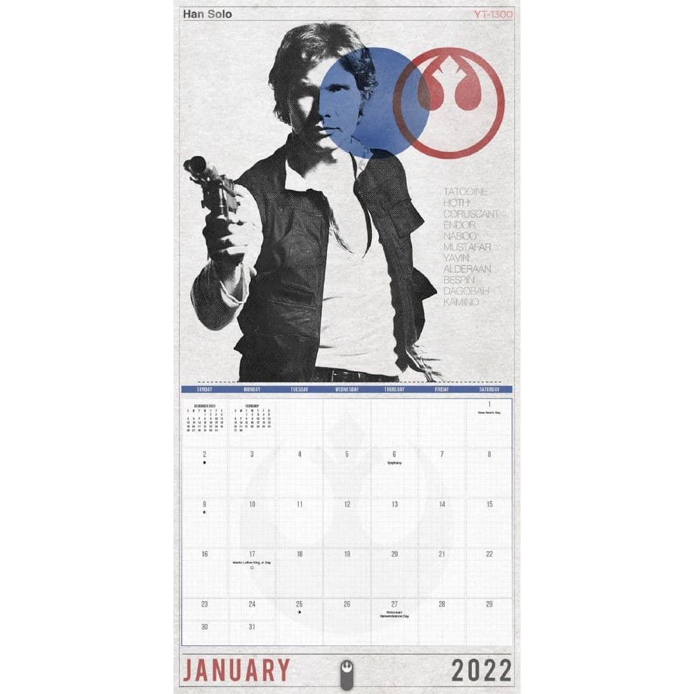 Star Wars Exclusive 2022 Wall Calendar with Collectors Print