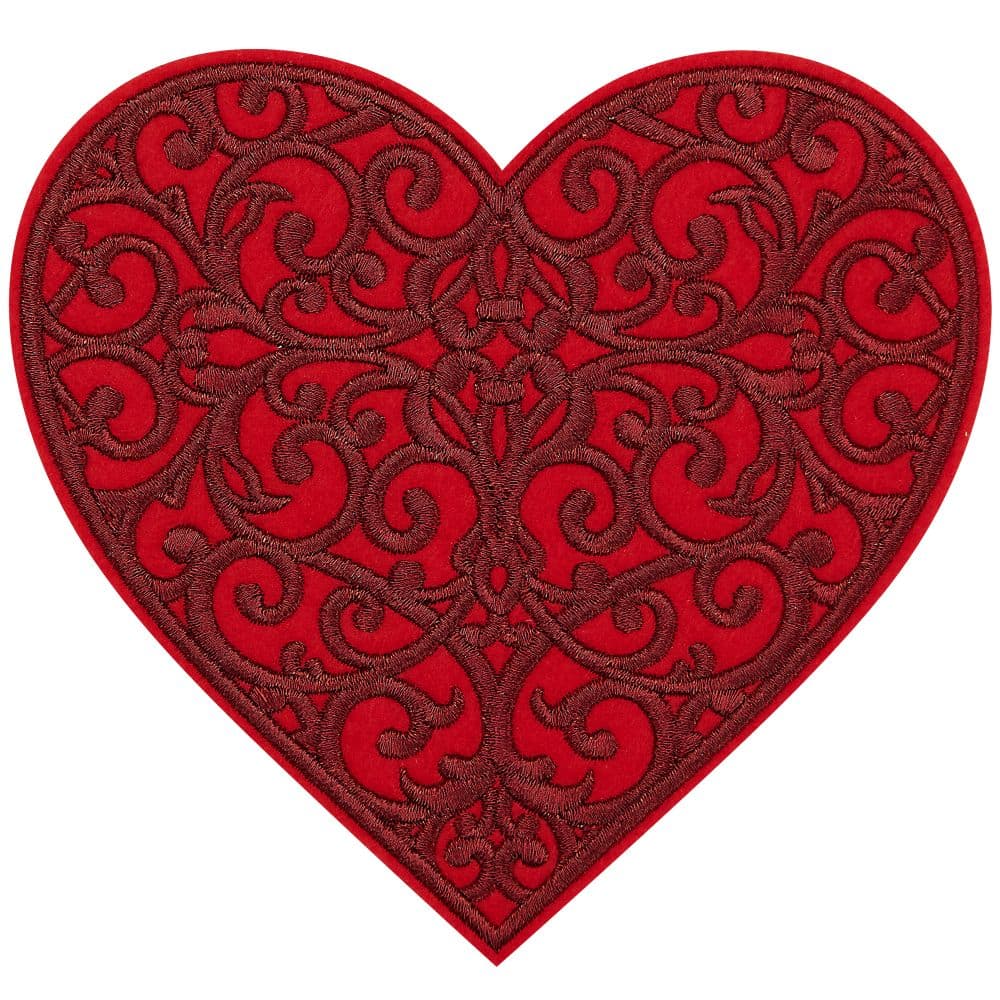 Embroidered Hearts Valentine’s Day Card NIQUEA.D