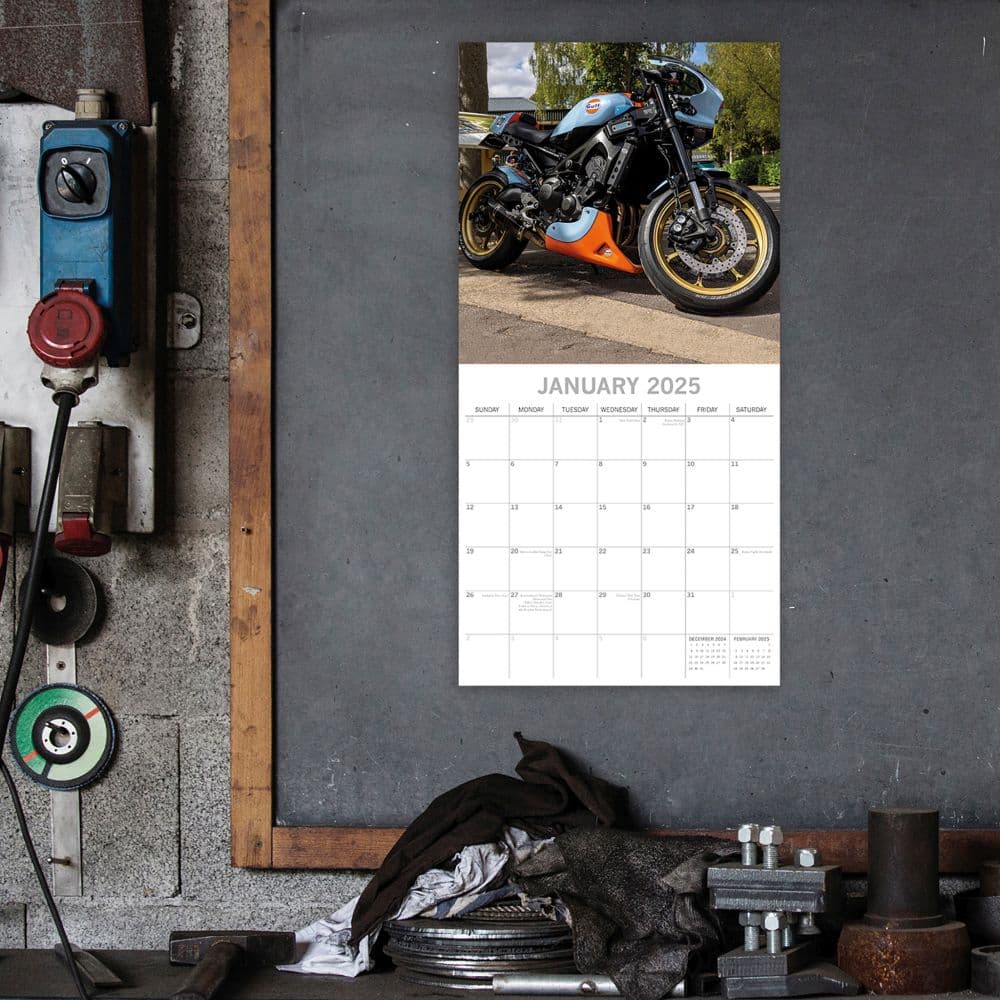 Retro Motorbikes 2025 Wall Calendar Second Alternate Image width=&quot;1000&quot; height=&quot;1000&quot;