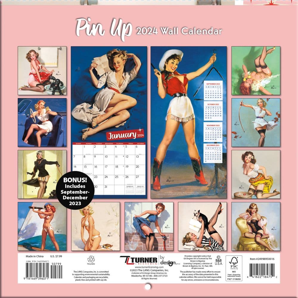 Pin Up 2024 Mini Wall Calendar First Alternate 
Image width=&quot;1000&quot; height=&quot;1000&quot;