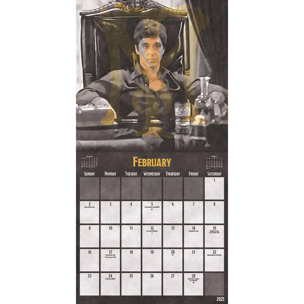 Scarface 2025 Wall Calendar Alt3