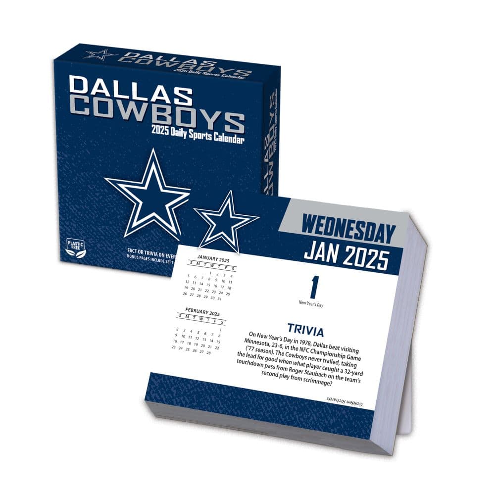 NFL Dallas Cowboys 2025 Desk Calendar