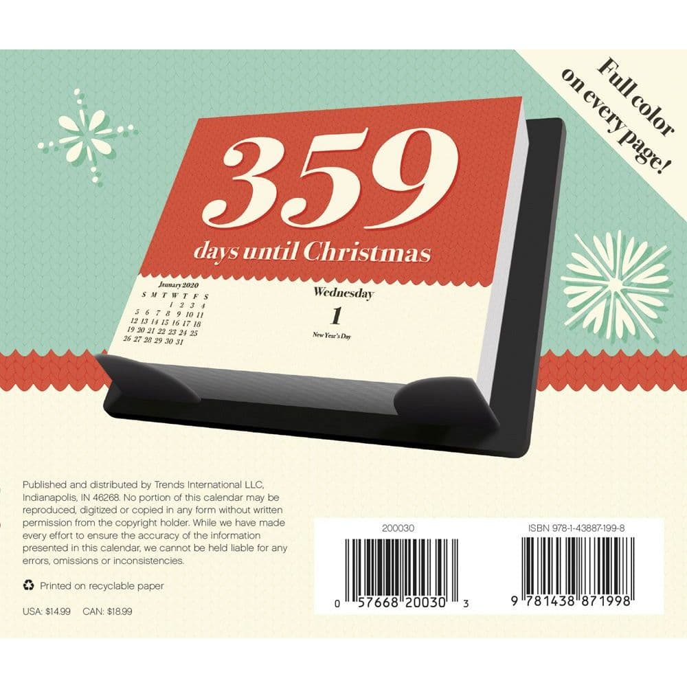 Christmas 2022 Countdown Countdown To Christmas Desk Calendar - Calendars.com