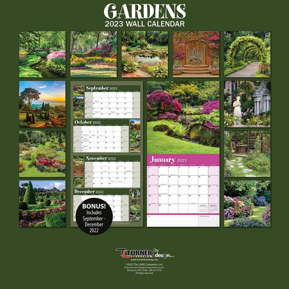 Gardens 2023 Wall Calendar - Calendars.com