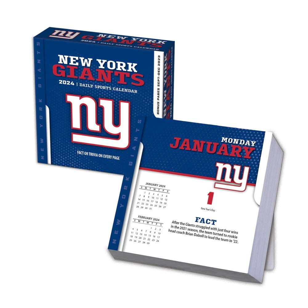 NFL New York Giants 2024 Desk Calendar Main Product Image width=&quot;1000&quot; height=&quot;1000&quot;