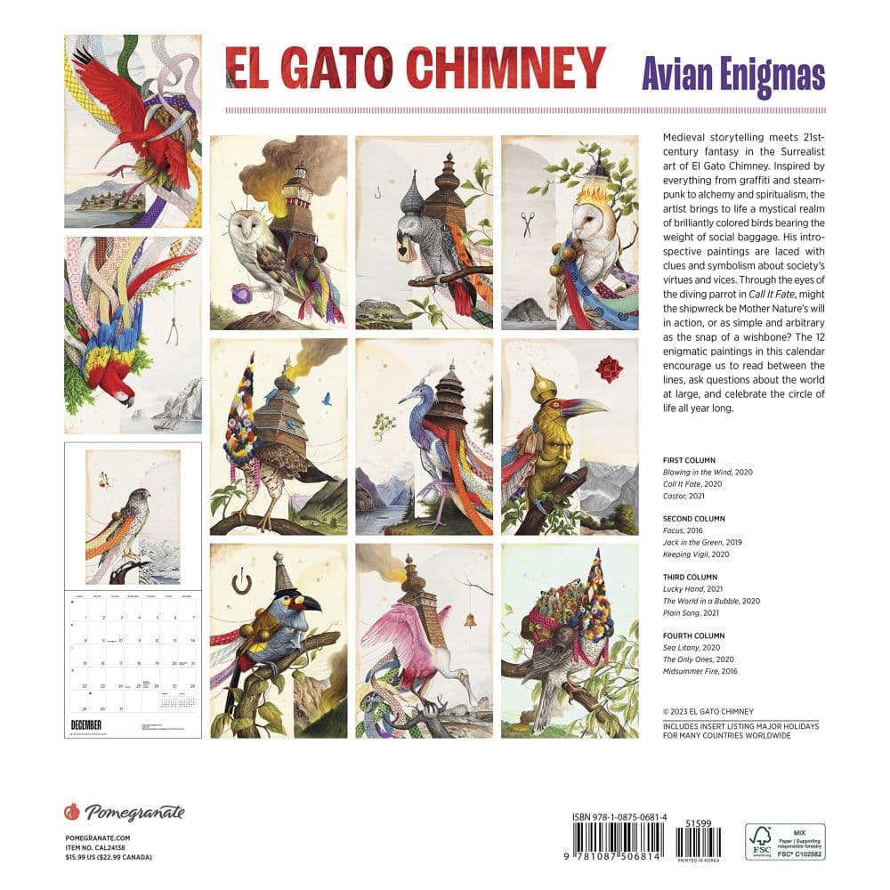 El Gato Chimney 2024 Wall Calendar