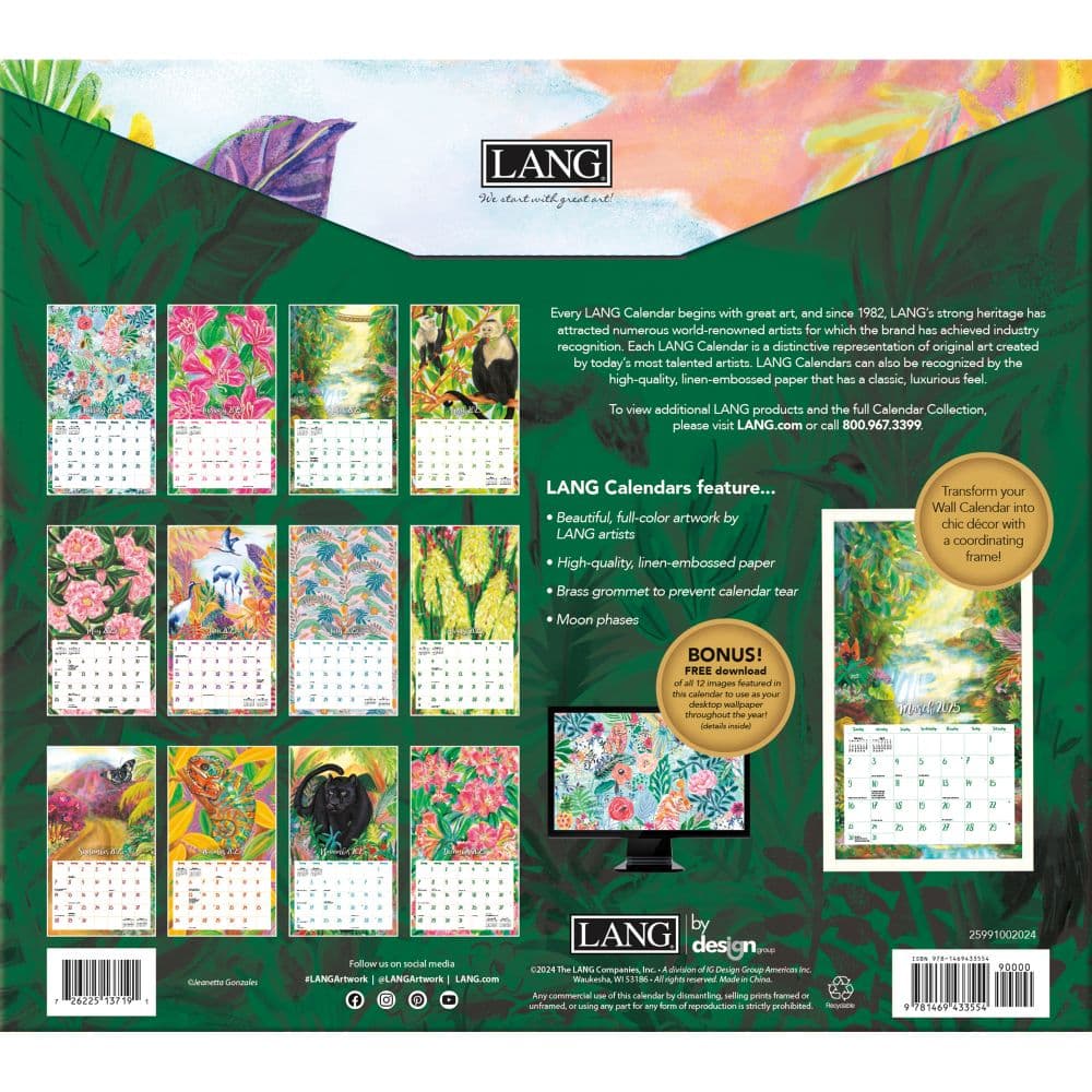 Lush Life by Jeanetta Gonzales 2025 Wall Calendar First Alternate Image width="1000" height="1000"