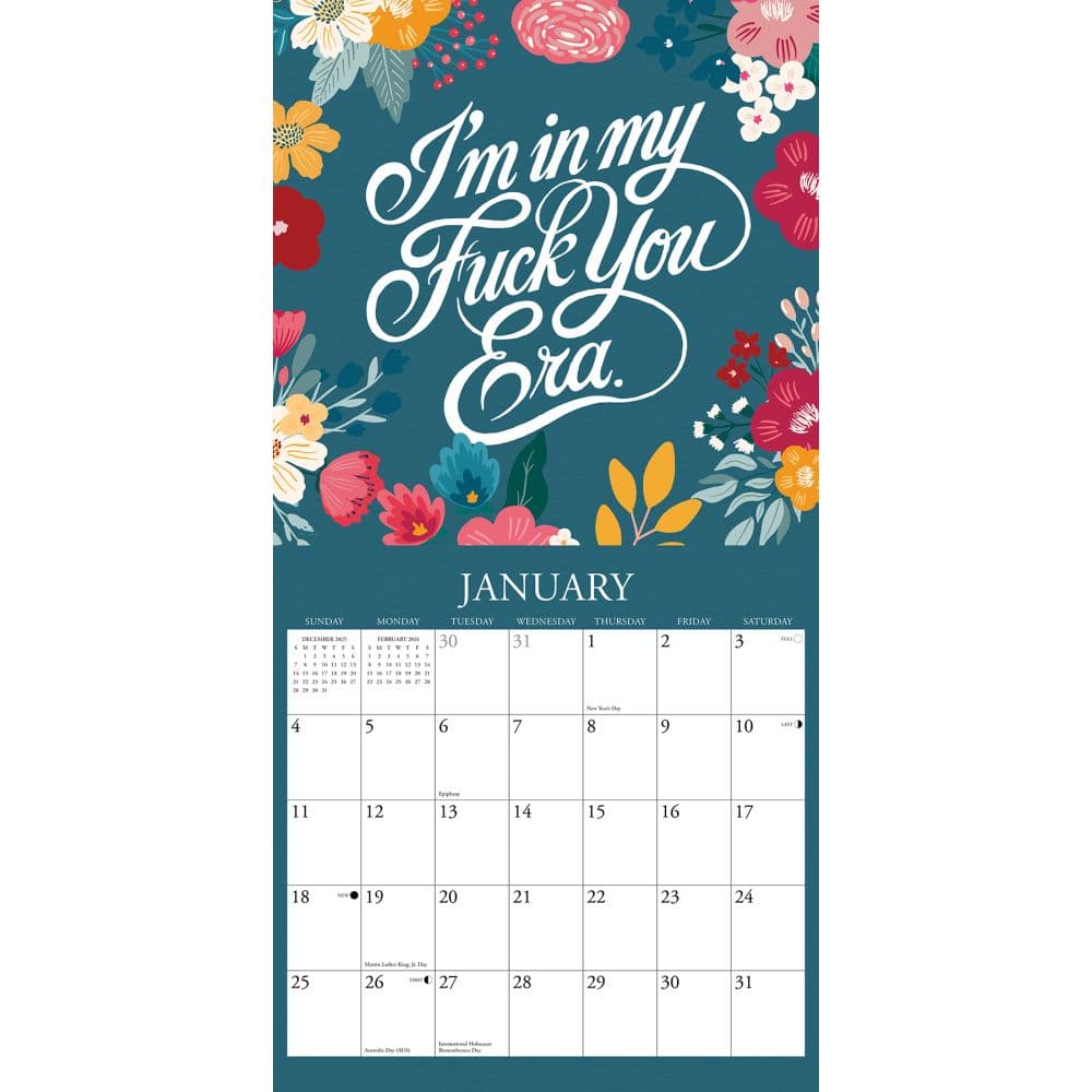 Fck It Floral 2026 Wall Calendar Second Alternate Image