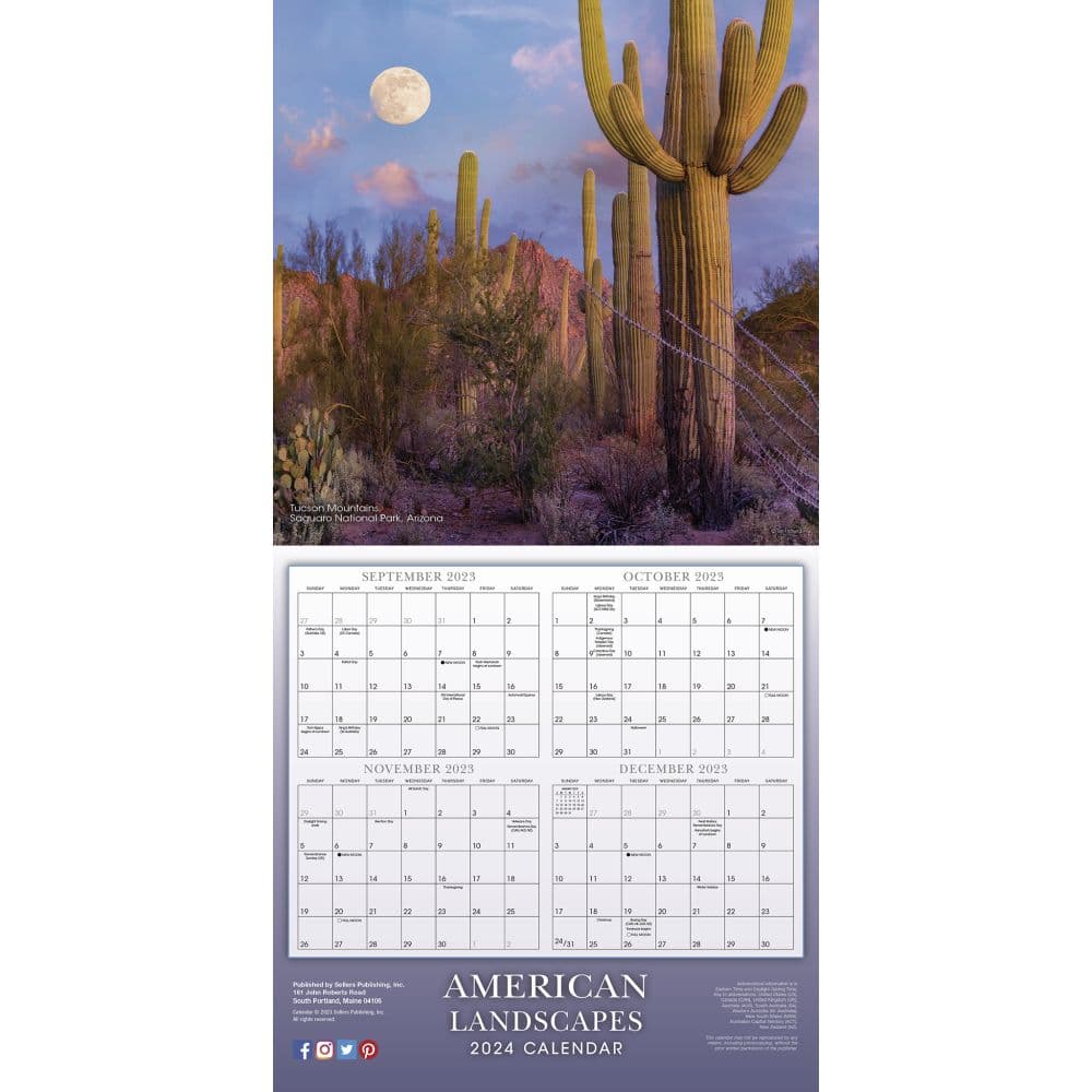 American Landscape 2024 Wall Calendar Alternate Image 4