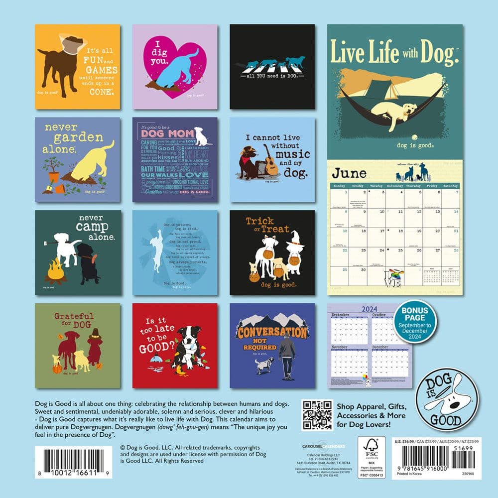 Dog is Good 2025 Wall Calendar First Alternate Image width="1000" height="1000"