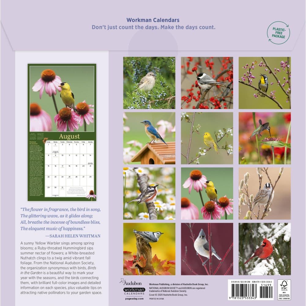 Audubon Birds in the Garden 2027 Wall Calendar First Alternate Image