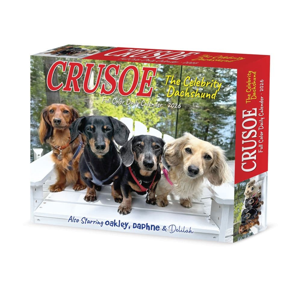 Crusoe the Celebrity Dachshund 2026 Desk Calendar Main Image