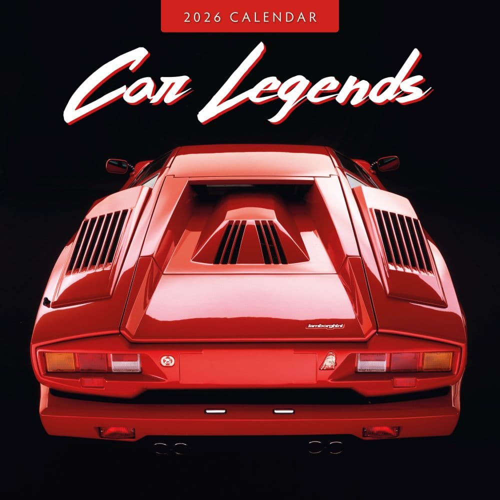Car Legends 2026 Wall Calendar Main Product Image