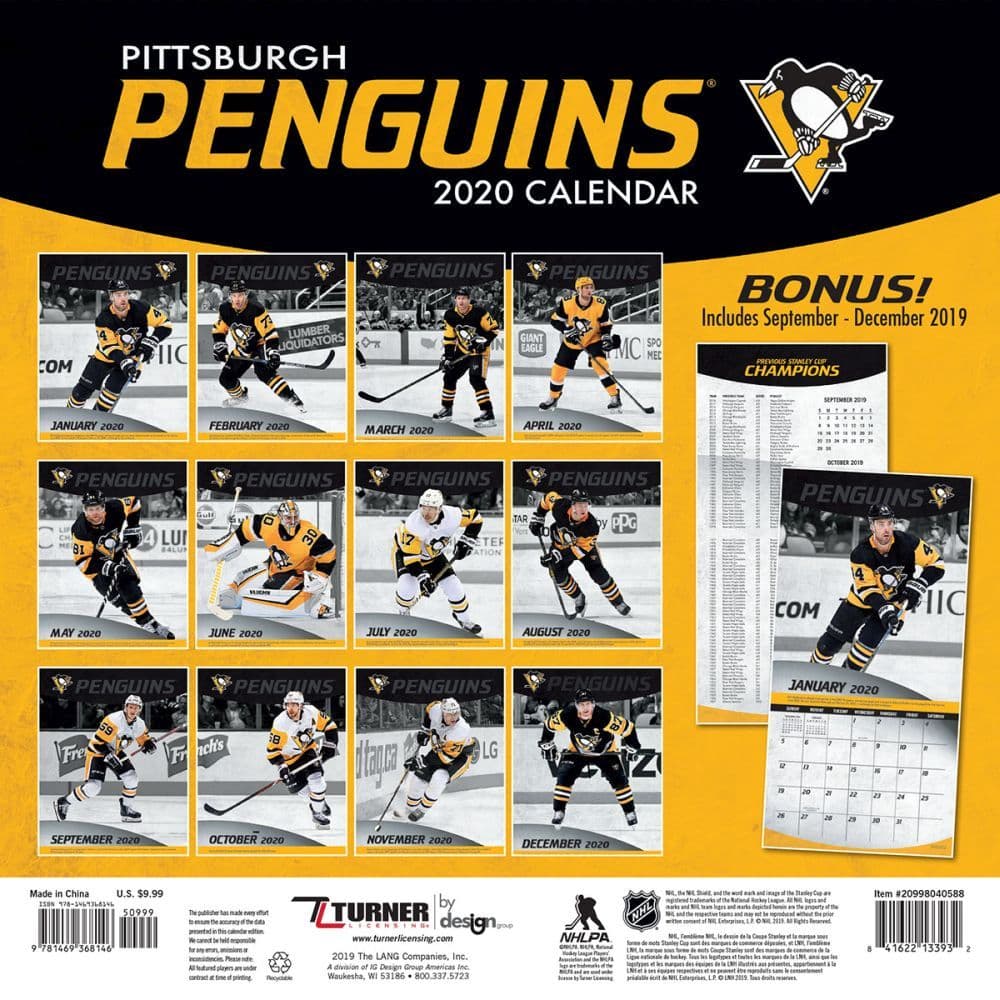 Pittsburgh Penguins Mini Wall Calendar