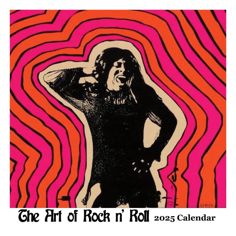 Art Of Rock And Roll Square 2025 Wall Calendar