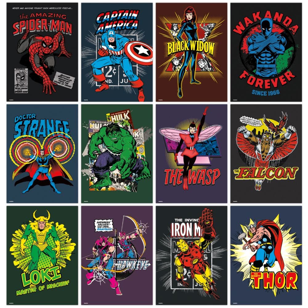 Marvel Comics 2027 Slim Wall Calendar Fourth Alternate Image