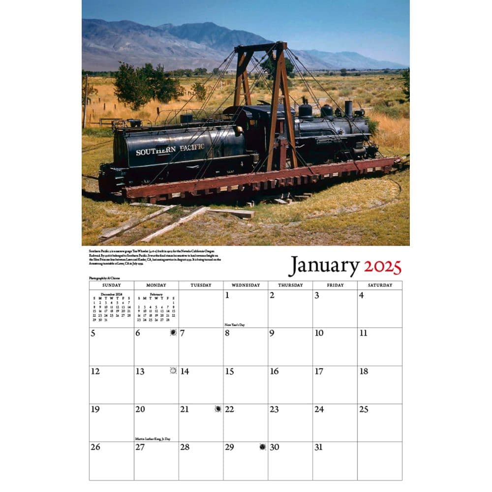 Southern Trains Pacific Railroad 2025 Wall Calendar Second Alternate Image