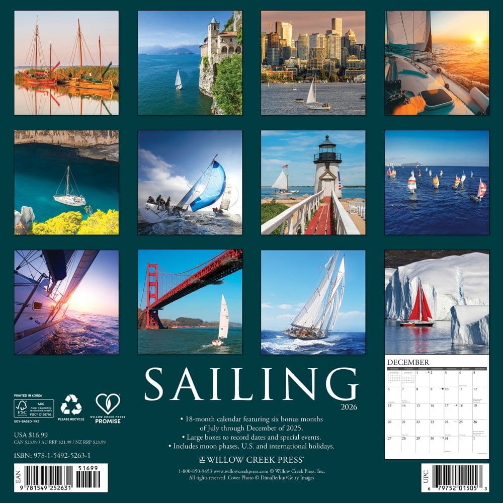 Sailing 2026 Wall Calendar First Alternate Image