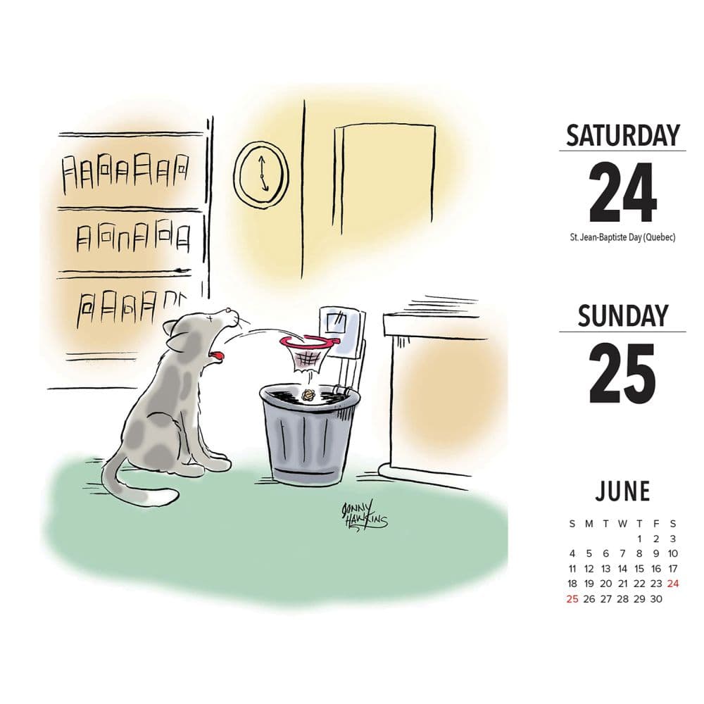 Cat Cartoon-A-Day 2023 Desk Calendar - Calendars.com