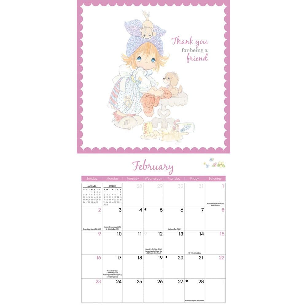 Precious Moments 2025 Mini Wall Calendar