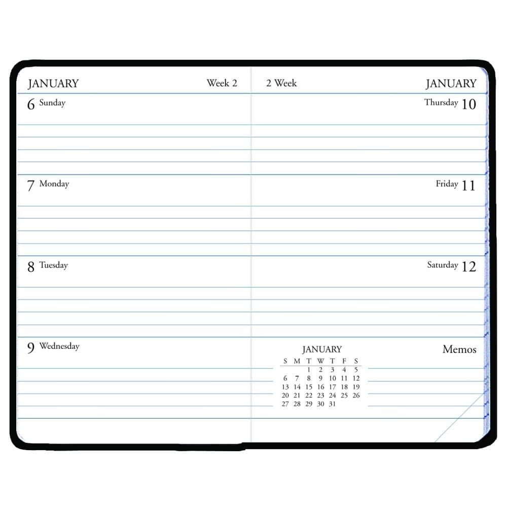 Black Weekly 2026 Pocket Planner First Alternate Image