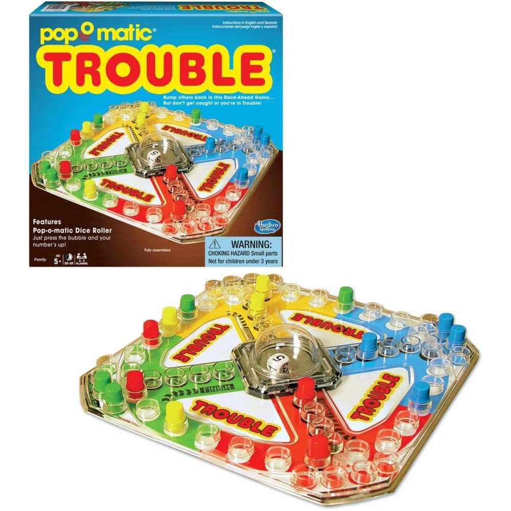 Trouble Classic Board Game Alternate Image 2