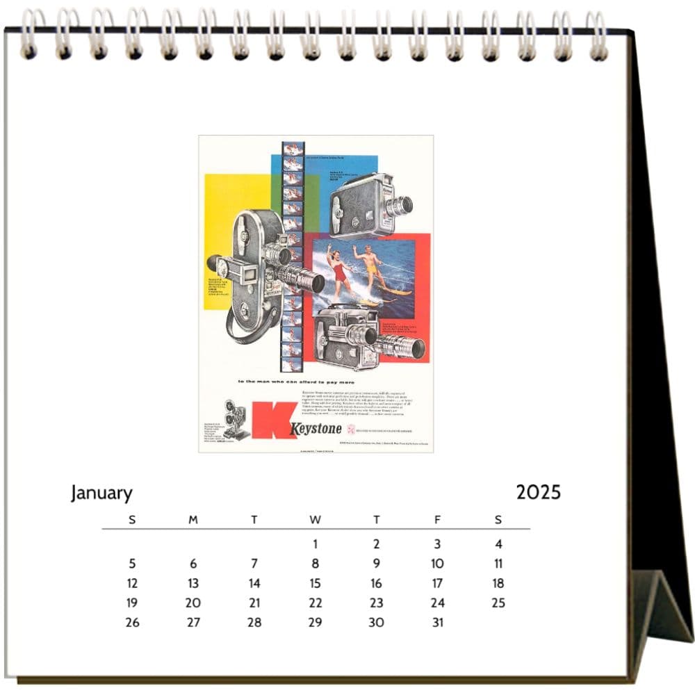 Cameras 2025 Easel Desk Calendar Second Alternate Image width="1000" height="1000"