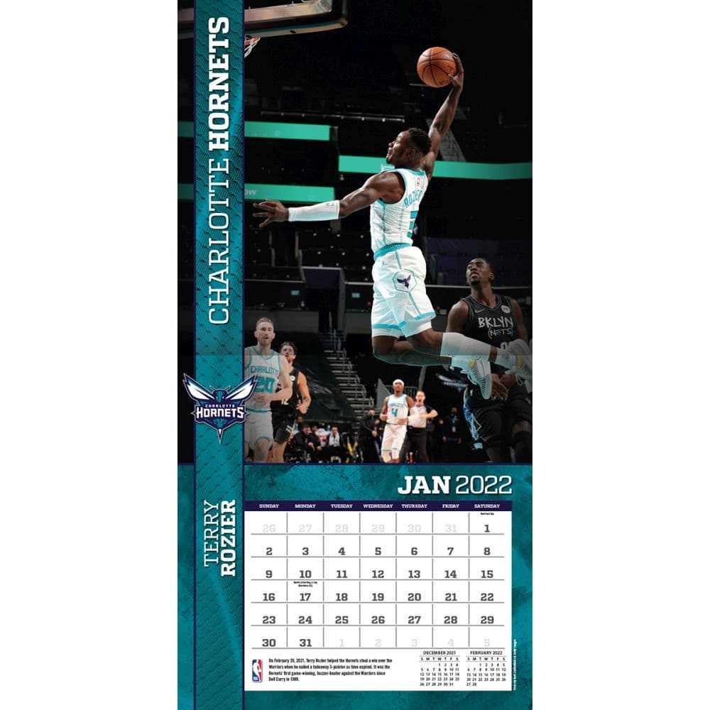 Hornets Schedule 2022 Charlotte Hornets 2022 Wall Calendar - Calendars.com