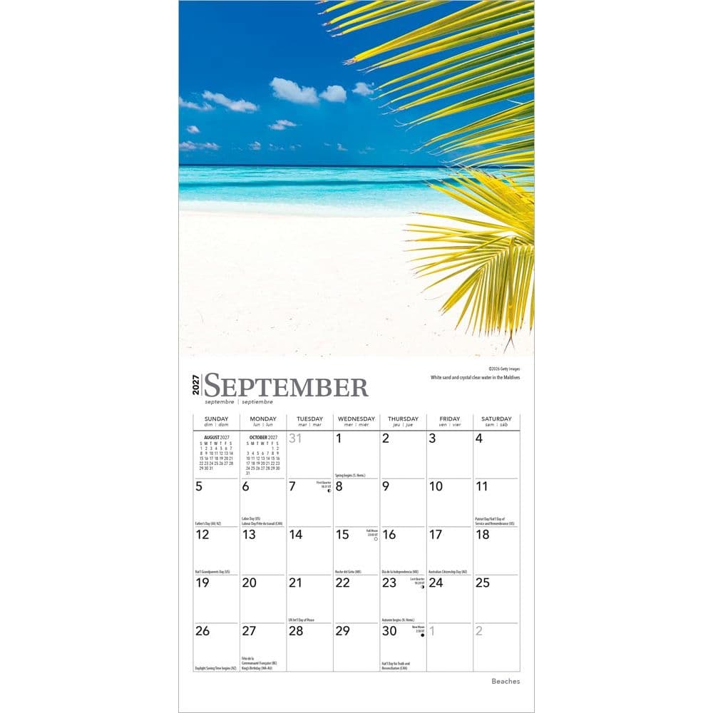 Beaches 2027 Mini Wall Calendar Third Alternate Image