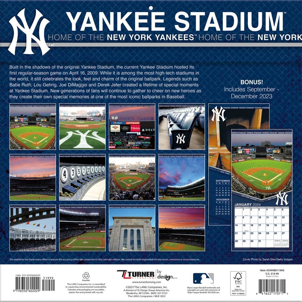 Yankee Stadium 2024 Wall Calendar