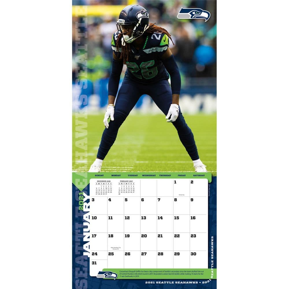 Seattle Seahawks Mini Wall Calendar