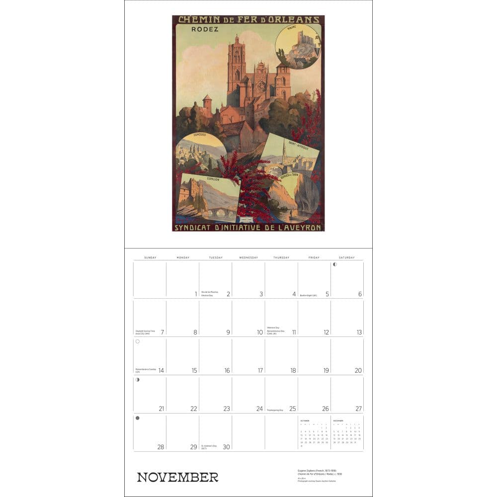 France Vintage Travel Posters 2027 Wall Calendar Fourth Alternate Image