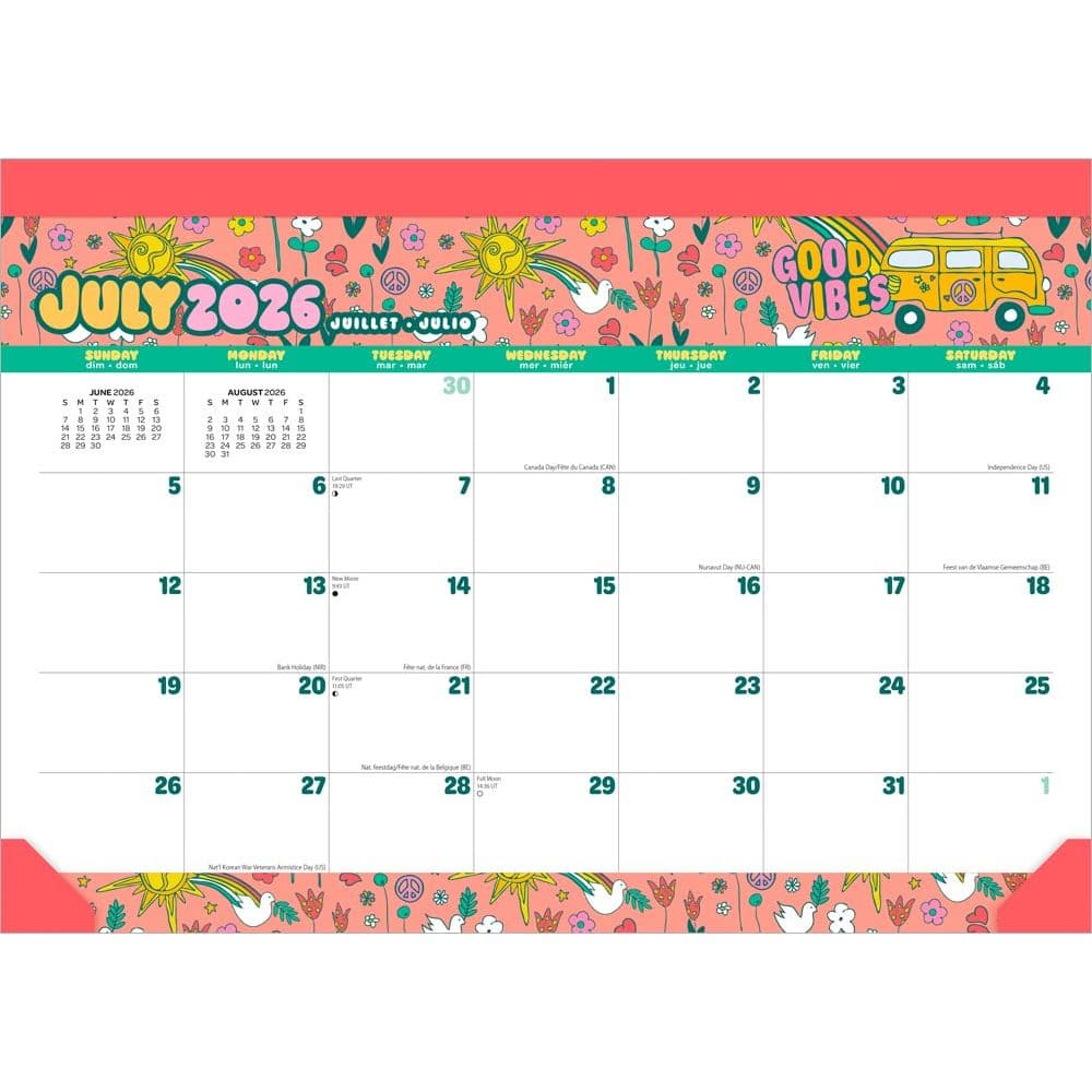 image Good Vibes 2027 18 Month Desk Pad Main Product Image