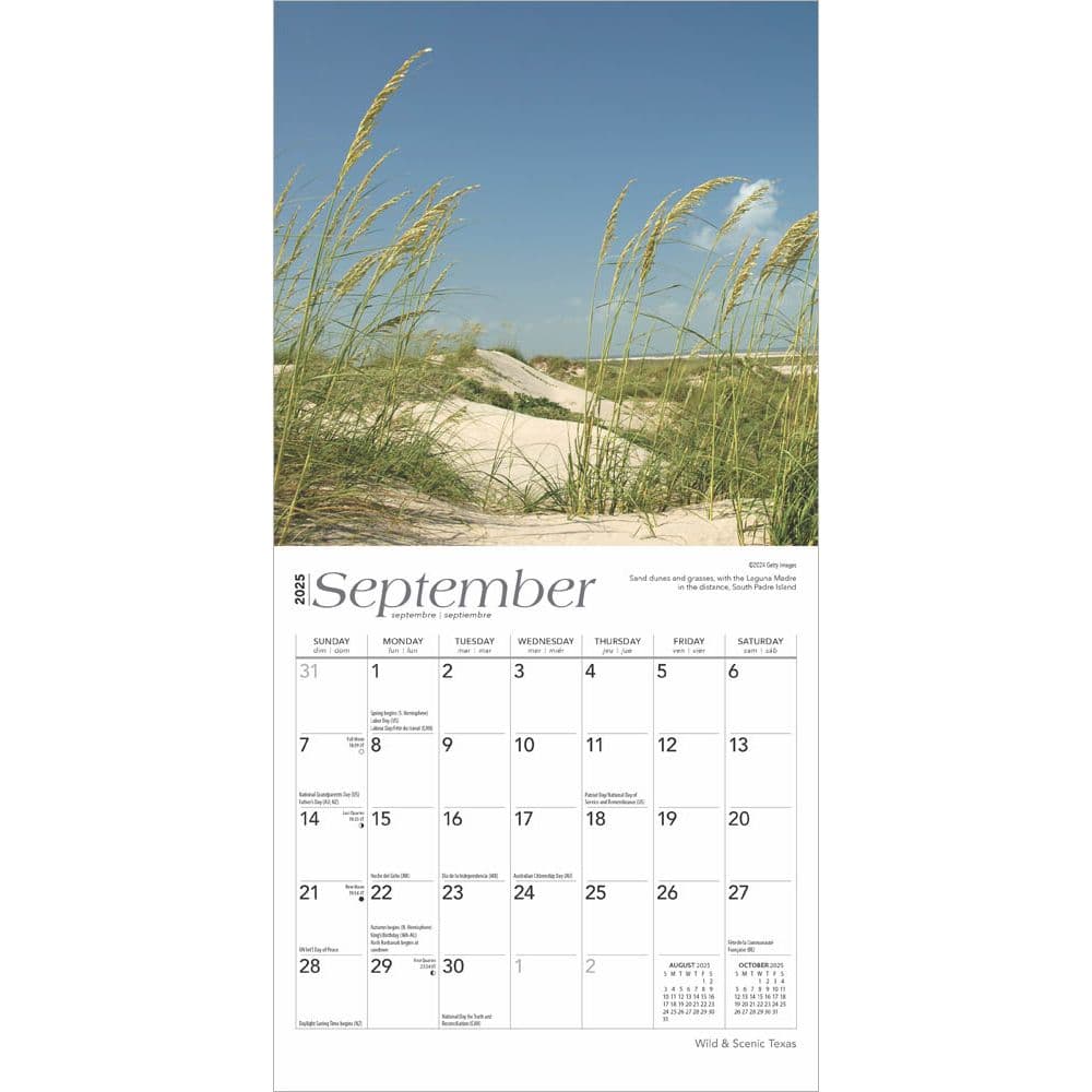 Texas 2025 Mini Wall Calendar Third Alternate Image