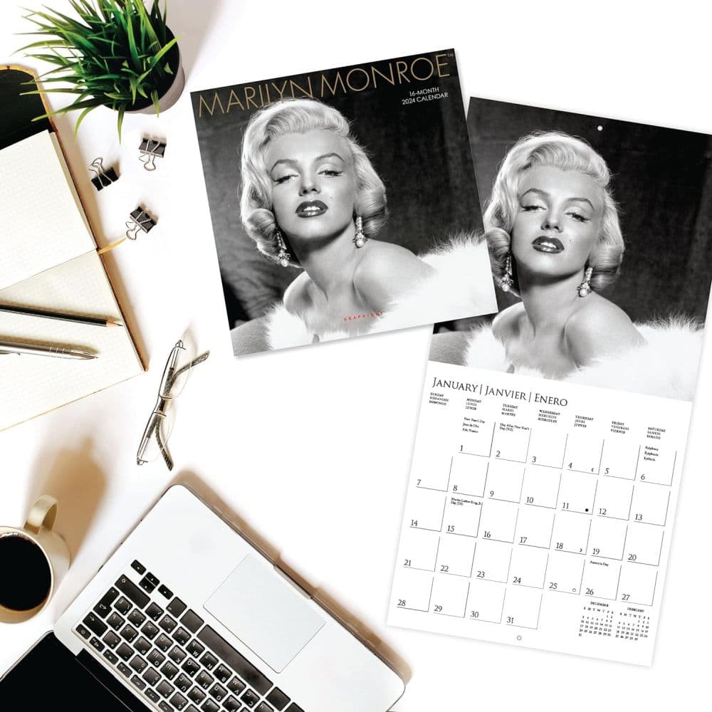 Marilyn Monroe 2024 Mini Wall Calendar Third Alternate Image width=&quot;1000&quot; height=&quot;1000&quot;