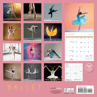 BrownTrout 2024 Wall Calendar 12x12 Ballet Foiled