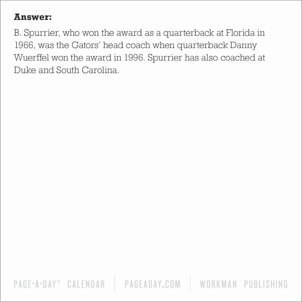 Football Trivia 2026 Desk Calendar Third Alternate Image
