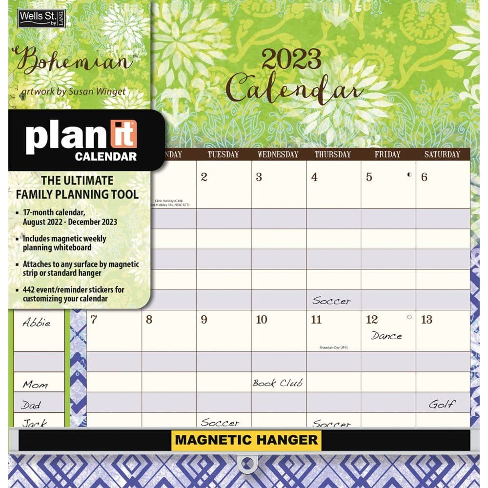 Bohemian Plan-It 2023 Wall Calendar - Calendars.com