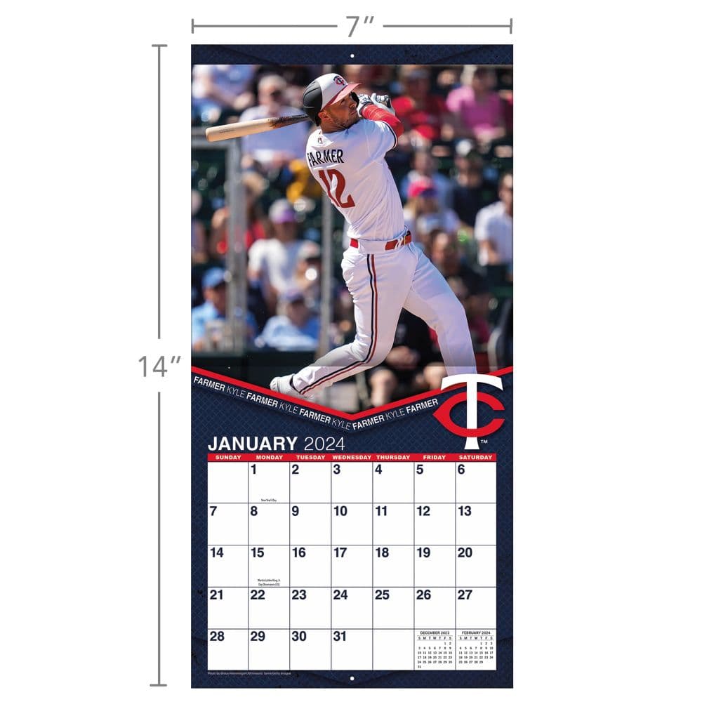 Minnesota Twins 2024 Mini Wall Calendar