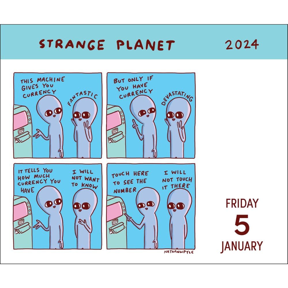 Strange 2025 Desk Calendar