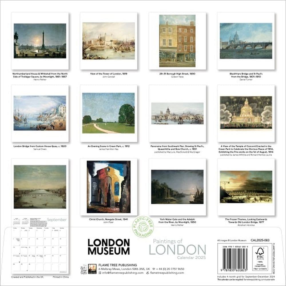 Museum Of London Paintings 2025 Wall Calendar First Alternate Image