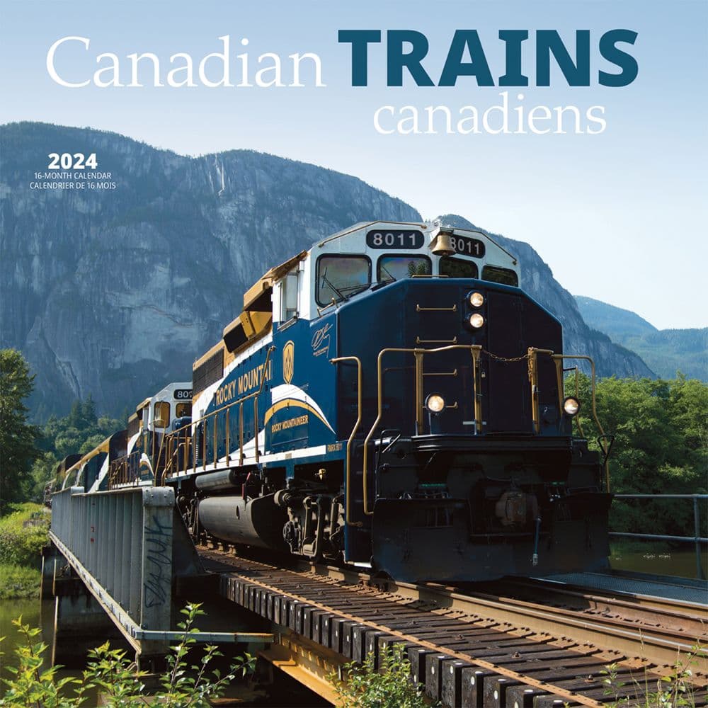 Trains Canadian 2024 Wall Calendar Main