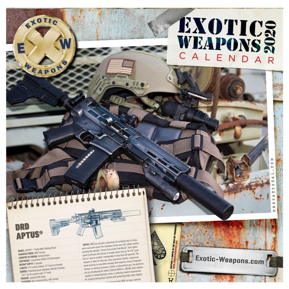 Exotic Weapons Gun Wall Calendar